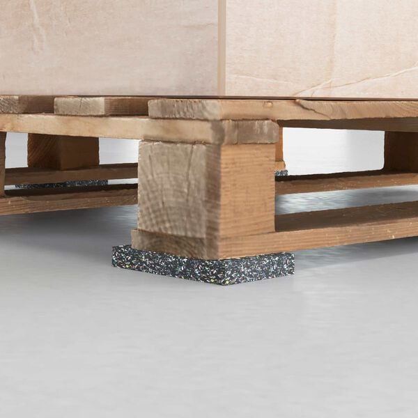 vidaXL Гумена валяк Черно Каучук