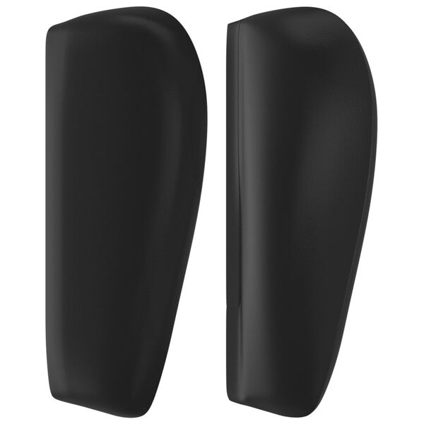 vidaXL Горна табла с уши, черна, 203x23x78/88 см, изкуствена кожа