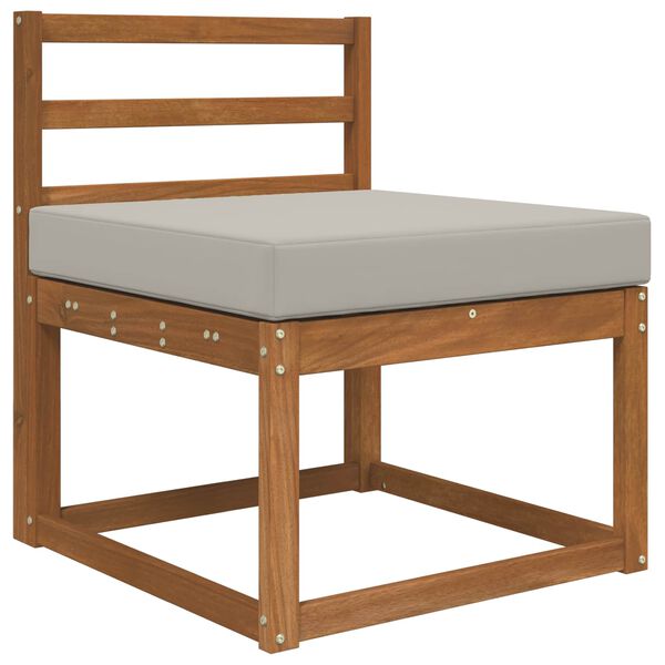 vidaXL Възглавница за диван на открито Сив 60 x 60 x 8 см Полиестер