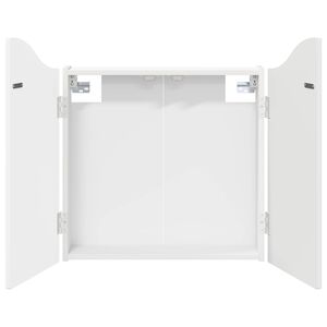 vidaXL Кабинет за дартборд Бяло 56 x 12 x 63 см Инженерна дървесина