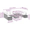 vidaXL Градински Софа Комплект със съхранение 11 pcs Черно Полиратан