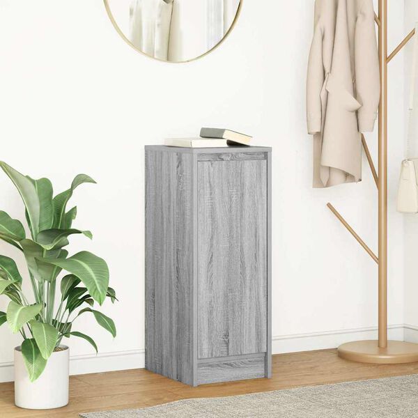 vidaXL Сайдборд, сив сонома, 29,5x34x76 см, инженерно дърво