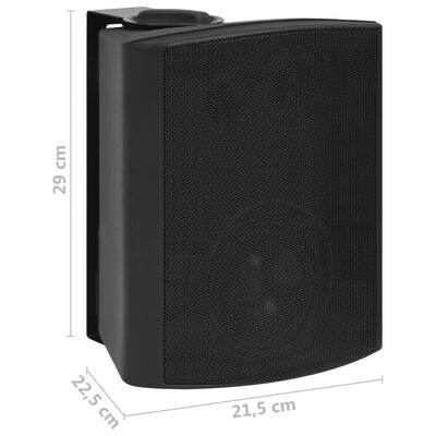 vidaXL Стенни стерео високоговорители 2 бр черни вътрешни/външни 120 W
