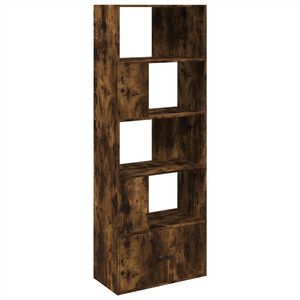 vidaXL Библиотека, опушен дъб, 70x36x189 см, инженерно дърво