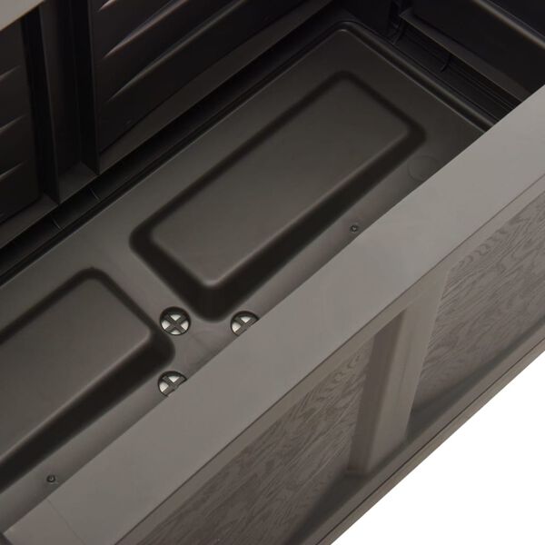 vidaXL Сандък за цветя, сив, 80x42,5x42 см, PP