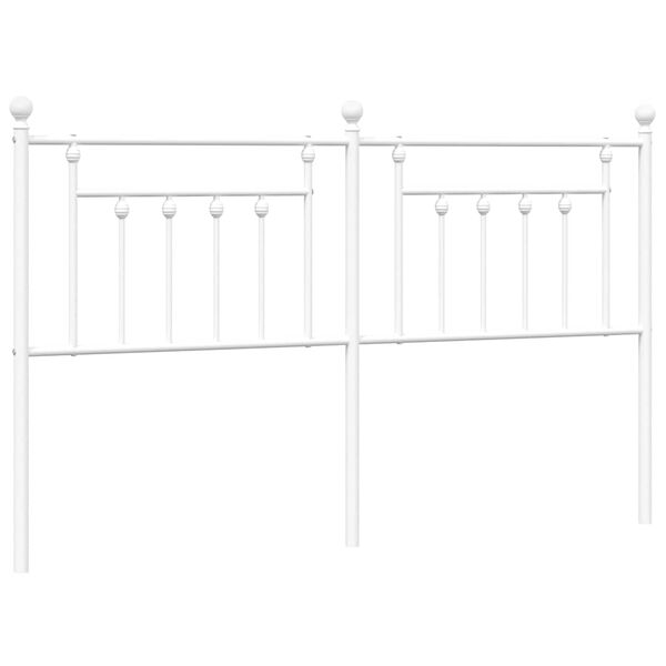 vidaXL Метална резервна табла за легло, бяла, 180 см