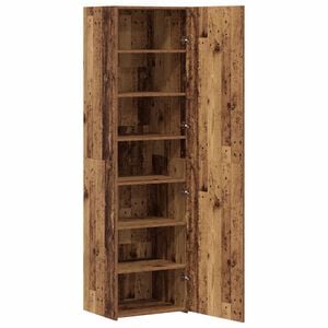 vidaXL Висок шкаф Старо дърво 50 x 42,5 x 185 см
