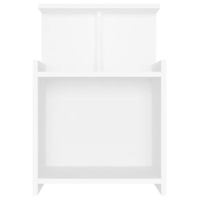 vidaXL Нощнo шкафче, бяло, 40x35x60 см, ПДЧ