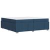 vidaXL Рамка за легло с матрак Синьо 200 x 200 cm текстил