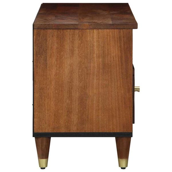 vidaXL ТВ шкаф Меден кафяв 100 x 33 x 46 см Солидно мангово дърво