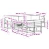 vidaXL Комплект дивани за открито 9 pcs Натурален и Крема