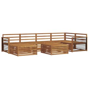 vidaXL Комплект дивани за открито 7 pcs Естествен