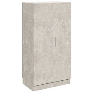 vidaXL Шкаф за обувки, бетонно сив, 55x35x108 см, инженерно дърво
