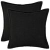 vidaXL Калъфка за възглавница 2 pcs HOUTEN Черно 70 x 70 cm Букле