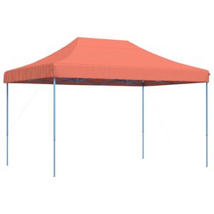 vidaXL Сгъваема парти шатра, pop-up, теракота, 410x279x315 см