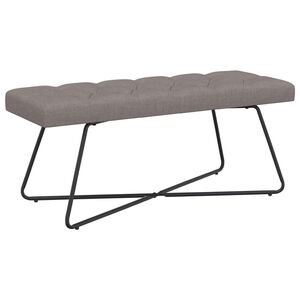 vidaXL Пейка с копчета Таупе 110 x 40 x 46 cm Текстил
