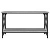 vidaXL Кафе маса, сив сонома, 80x45x45 см, инженерно дърво и желязо