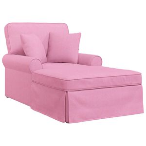 vidaXL Шезлонг с пола 3 бр. Розово текстил 91 x 157 x 91 см