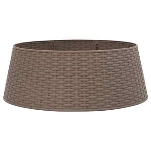 vidaXL Коледна пола за елха, кафява, &Oslash;65x23 см, пластмаса