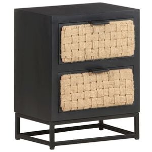 vidaXL Нощно шкафче, 40x30x50 см, мангово дърво масив