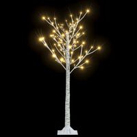 vidaXL Коледно дърво 120 LED 1,2 м топло бяло върба за закрито/открито