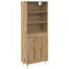 vidaXL Висок шкаф Дъб 69,5 x 34 x 180 см Инженерна дървесина