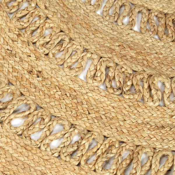 vidaXL Ръчно плетен килим от юта, 90 см