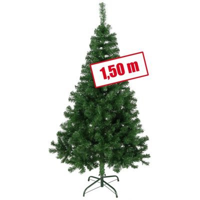 HI Коледна елха с метална стойка, зелена, 150 см