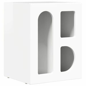 vidaXL Нощно шкафче ELST Лъскаво бяло 40 x 35 x 50 см