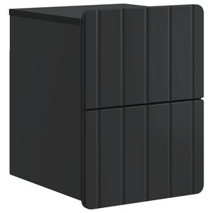 vidaXL Спален шкаф с монтаж на стена Черно 33 x 34,5 x 43 см