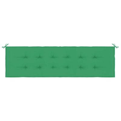 vidaXL Възглавница за градинска пейка зелена 180x50x3 см оксфорд плат