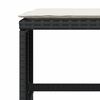 vidaXL Външни табуретки с възглавници 4 бр черни 40x40x35 см полиратан