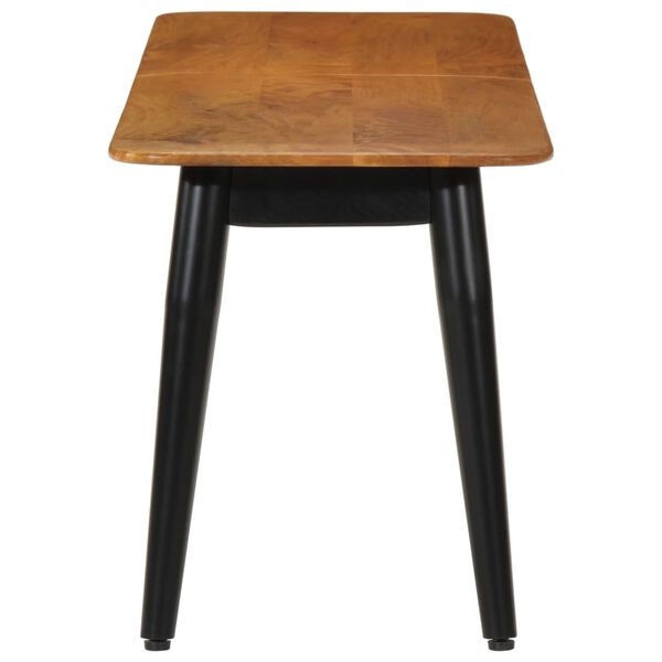 vidaXL Пейка, 160x40x45 см, мангово дърво масив и желязо