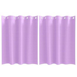 vidaXL Завеси за затъмняване с пръстени 2 бр. Лилаво 140 x 140 cm