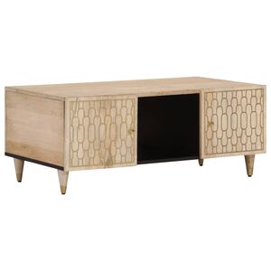 vidaXL Маса за кафе, 100x54x40 см, мангово дърво масив