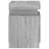 vidaXL Нощно шкафче с LED осветление, сив сонома, 35x39x55 см