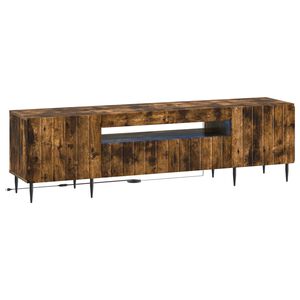 vidaXL LED телевизионен кабинет ZWOLLE 153 x 35 x 43 см Опушен дъб