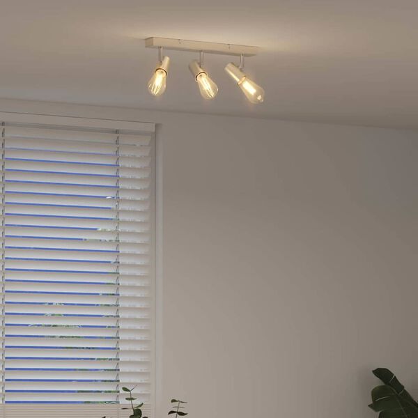 vidaXL Таванен спот Матово никел 38 x 6.5 x 11.5 см Стомана