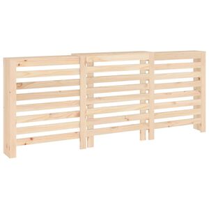 vidaXL Параван за радиатор, 210x21x85 см, борово дърво масив