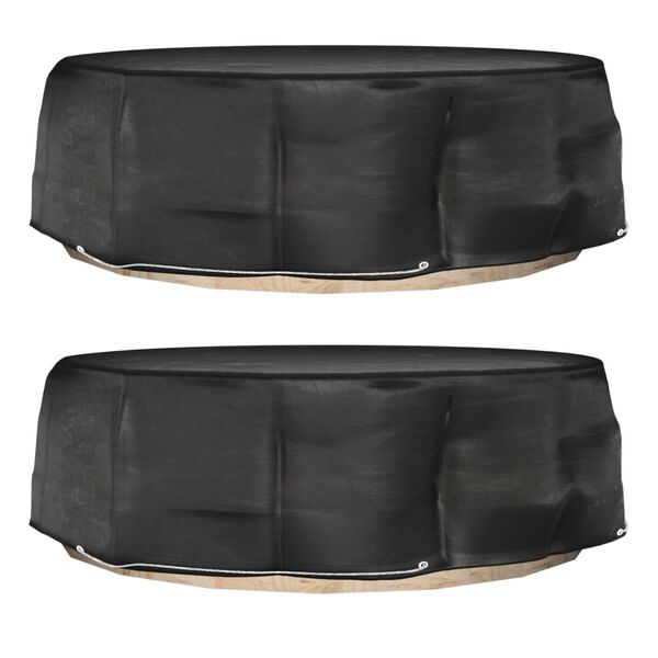 vidaXL Калъфи за лаундж комплект 2 бр 10 капси &Oslash;236x67 см кръгли