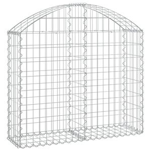 vidaXL Дъговидна габионна кошница 100x30x80/100 см поцинковано желязо