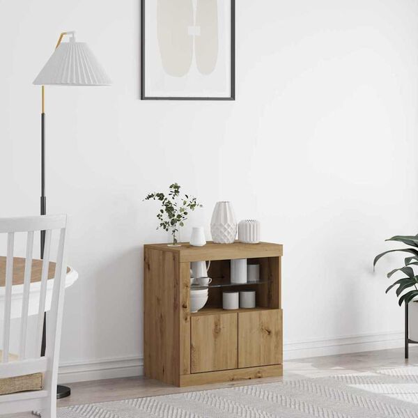 vidaXL Служебен шкаф Кафяво 60.5 x 37 x 67 см Инженерно дърво