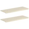 vidaXL Парапети за прозорци 2 бр. Бяло 110 x 40 x 2 cm Масивен дъб