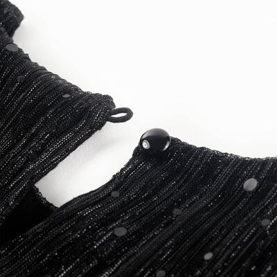 Детска рокля с дълъг ръкав, черна, 92