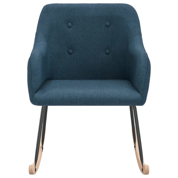 vidaXL Люлеещ се стол, син, текстил