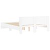 vidaXL Рамка за легло с табла, бяла, 140x200 см