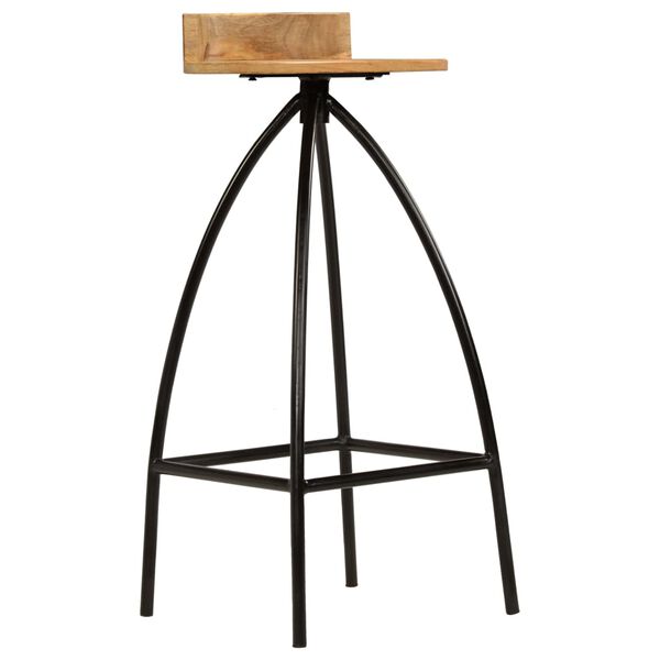 vidaXL Бар табуретки, 2 бр, мангово дърво масив