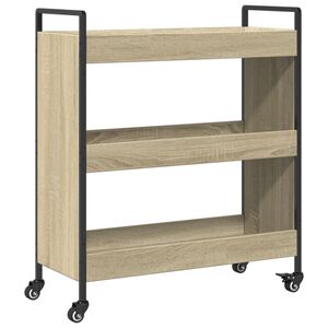 vidaXL Кухненска количка, дъб сонома, 70x30x82 см, инженерно дърво