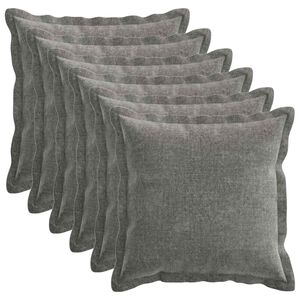 vidaXL Калъфка за възглавница 6 pcs HOUTEN Тъмносиво 45 x 45 cm