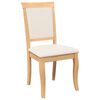vidaXL Трапезни столове с възглавници 2 бр Естествено масивно дърво
